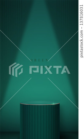 Spotlight illuminates elegant podium Spotlight illuminates elegant podium 137816031