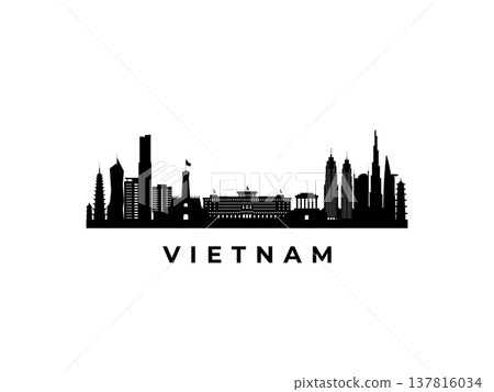 Vector Vietnam skyline. Vector Vietnam skyline. 137816034