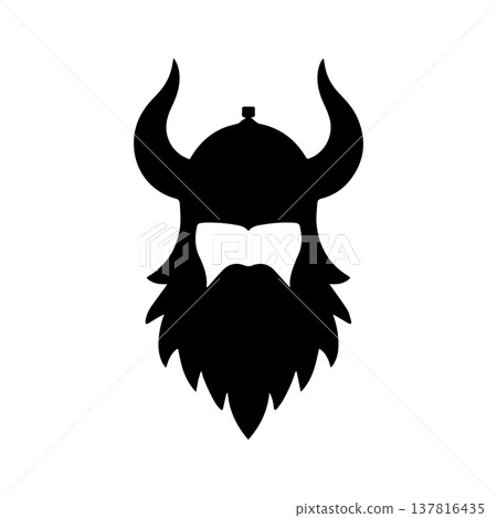 Heroic Viking Warrior Logo Representing Strength 137816435