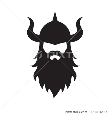Abstract Warrior Mask Viking Logo With Modern Style Abstract Warrior Mask Viking Logo With Modern Style 137816484