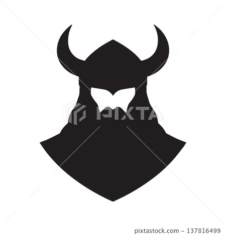 Minimal Viking Warrior Logo With Strong Nordic Identity Minimal Viking Warrior Logo With Strong Nordic Identity 137816499