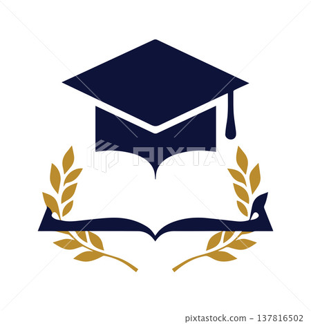 Bold Academic Emblem With Laurel And Strong Identity Bold Academic Emblem With Laurel And Strong Identity 137816502