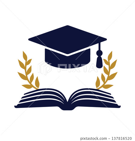 Abstract Knowledge Line Academic Logo With Graduation Cap Abstract Knowledge Line Academic Logo With Graduation Cap 137816520