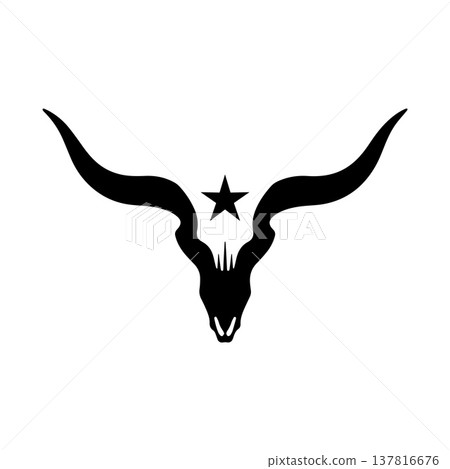 Desert Inspired Longhorn Logo With Western Atmosphere Desert Inspired Longhorn Logo With Western Atmosphere 137816676