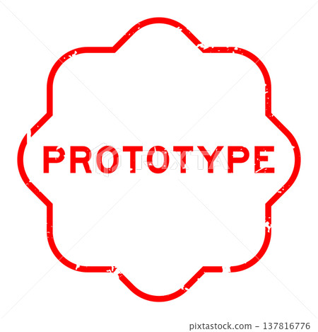 Grunge red prototype word rubber seal stamp on white background Grunge red prototype word rubber seal stamp on white background 137816776