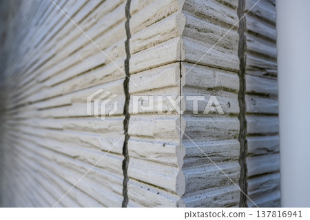 Exterior wall repair work on a detached house: deteriorated siding Exterior wall repair work on a detached house: deteriorated siding 137816941