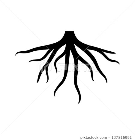 Bold Minimalist Root Symbol Designed With Thick Clean Lines 137816991