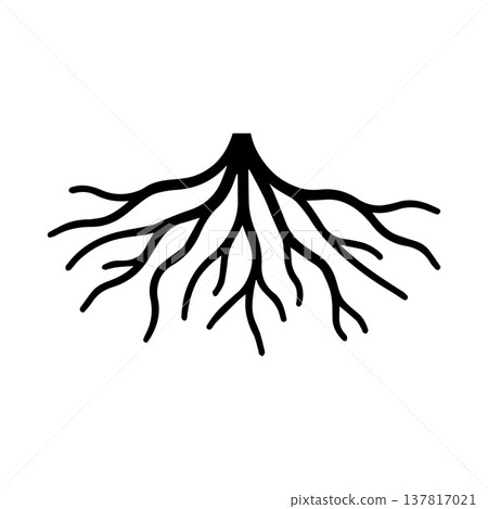 Delicate Overlapping Root Design Formed With Minimal Line Patterns 137817021