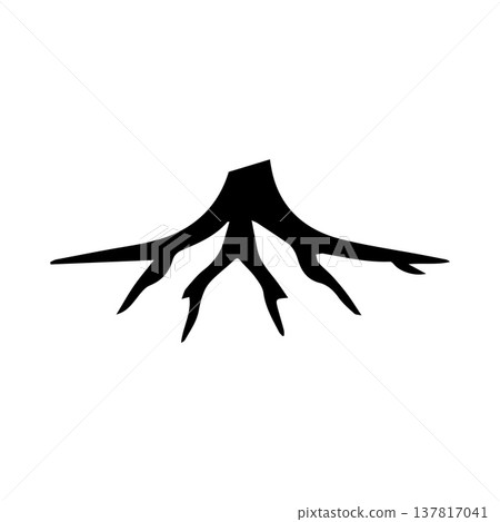 Mandala Root Emblem Created With Symmetrical Minimal Organic Lines Mandala Root Emblem Created With Symmetrical Minimal Organic Lines 137817041