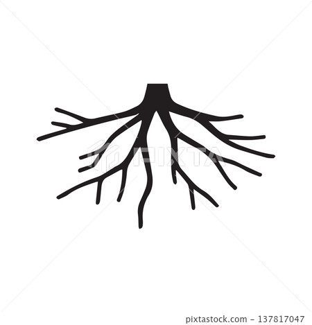 Symmetrical Abstract Root Design With Strong Minimalist Expression Symmetrical Abstract Root Design With Strong Minimalist Expression 137817047