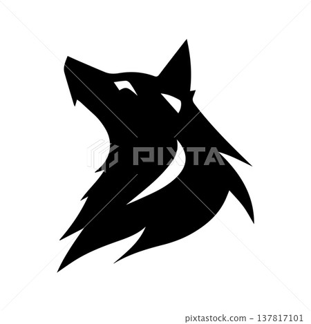 Bold Tech-Style Wolf Symbol Designed For Innovative Creative Branding 137817101