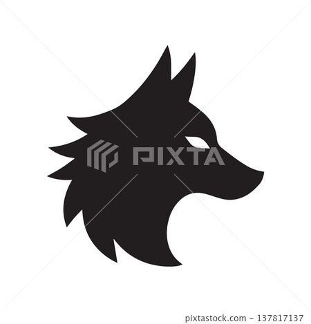 Diamond-Framed Wolf Emblem Designed With Sharp Minimal Geometric Lines 137817137