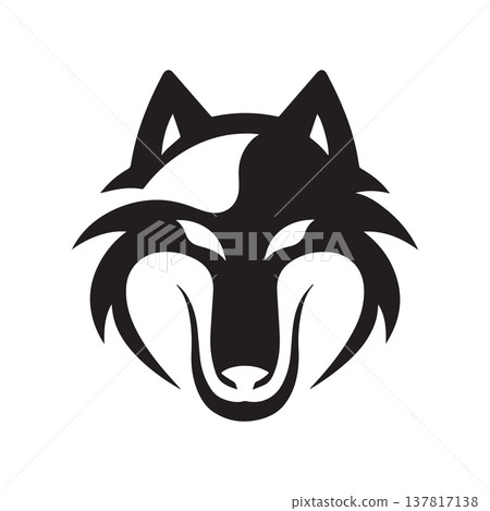 Modern Wolf Symbol Integrated Into Sleek Angular Diamond Structure 137817138