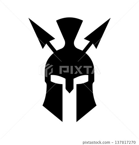Angular Warrior Icon Depicting Defense Strength And Honor 137817270