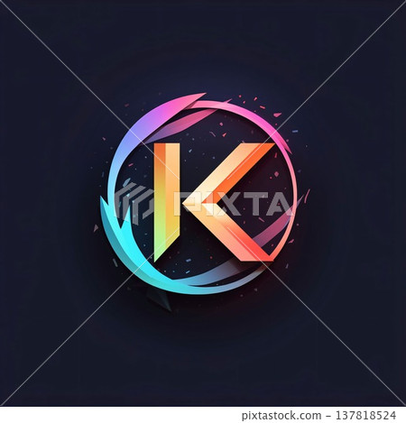 K letter logo with colorful gradient, vector design template elements for your application or corporate identity K letter logo with colorful gradient, vector design template elements for your application or corporate identity 137818524