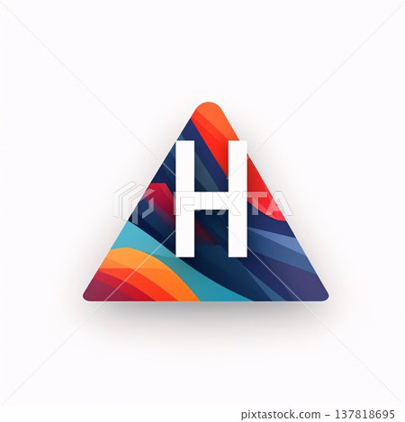 Letter H icon design template elements for your application or corporate identity. 137818695