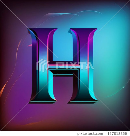 Vector illustration of letter h on a colored background. Eps 10. Vector illustration of letter h on a colored background. Eps 10. 137818866