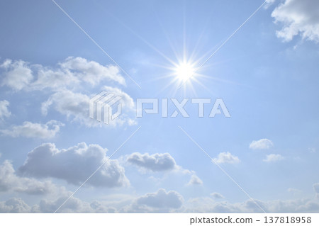 Blue sky and sun, direct sunlight (Fix photo) Blue sky and sun, direct sunlight (Fix photo) 137818958