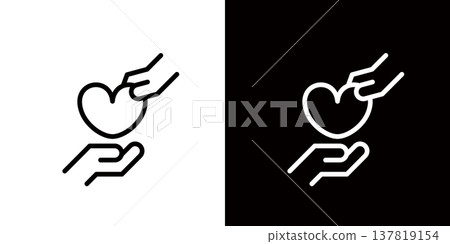 Icons of gifts and charitable activities 137819154