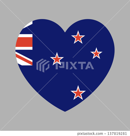 New Zealand Flag heart shaped icon, sticker. Heart flag of New Zealand badge, banner. National flag of New Zealand button. New Zealand Flag heart shaped icon, sticker. Heart flag of New Zealand badge, banner. National flag of New Zealand button. 137819281