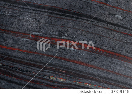 Macro stone Jespilit on a black background 137819346