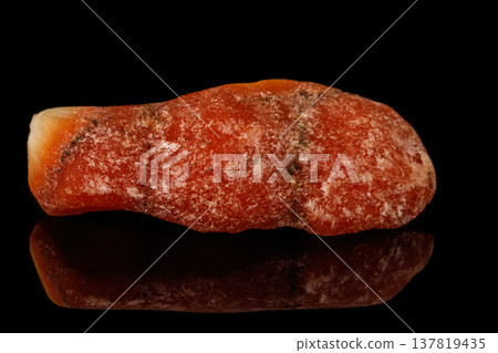 Macro stone Apophyllite mineral on black background 137819435