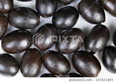 Aesthetic arrangement of gleaming black olives visually. Exquisitely crafted visual arrangement showcasing glossy elegance of black olives artistically displayed Aesthetic arrangement of gleaming black olives visually. Exquisitely crafted visual arrangement showcasing glossy elegance of black olives artistically displayed 137821865