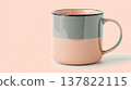 Coffee cup isolated on pink background with copy space 137822115