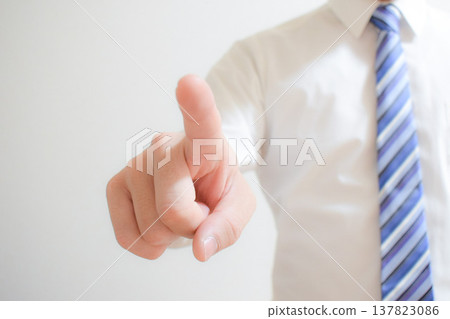 Dress shirt and pointing Dress shirt and pointing 137823086
