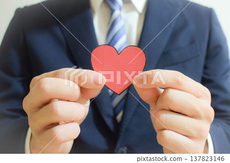 Heart and businessman Heart and businessman 137823146