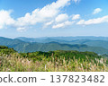 A magnificent panorama from the summit of Mt. Bōnoori (Bōnomine), with pampas grass and the Chichibu mountain range stretching out, heralding the arrival of autumn. 137823482
