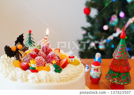 A winter event celebrated with Christmas cakes and trees. A winter event celebrated with Christmas cakes and trees. 137823507