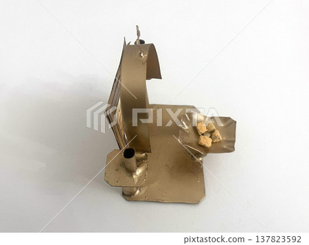 orthodox home altar isolated on white background orthodox home altar isolated on white background 137823592