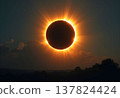 Mesmerizing Solar Eclipse Casting a Golden Ring of Light 137824424