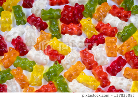 Bright assortment of gummy candies. Vibrant assortment of joyful gummy treats. Lively collection of brightly colored gummies ideal for happy gatherings and celebrations Bright assortment of gummy candies. Vibrant assortment of joyful gummy treats. Lively collection of brightly colored gummies ideal for happy gatherings and celebrations 137825085
