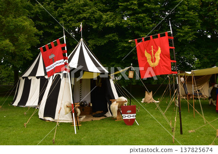 Medieval Camp at the Colchester Oyster Fayre in Essex Medieval Camp at the Colchester Oyster Fayre in Essex 137825674