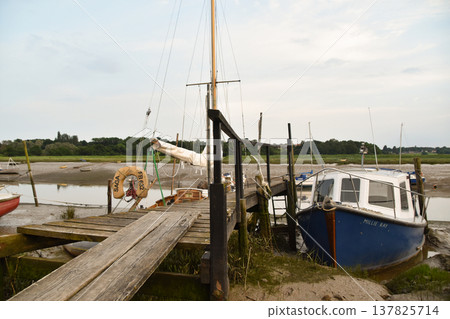 Boats on the River Colne in Essex Boats on the River Colne in Essex 137825714