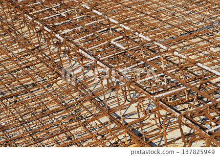 Steel Reinforcement Bars for Concrete Foundation 137825949