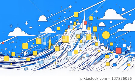 Digital Transformation Driven by DX, AI, and Cloud | Data Network D's Business Concept 137826056