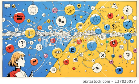 Digital Transformation Driven by DX, AI, and Cloud | Data Network Business Concept 137826057