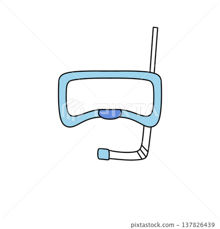 Light blue diving mask with snorkel Light blue diving mask with snorkel 137826439