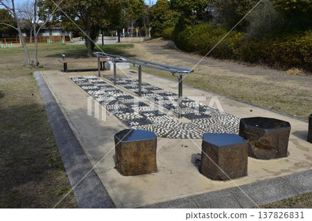 足底按摩步道和扶手 足底按摩步道和扶手 137826831