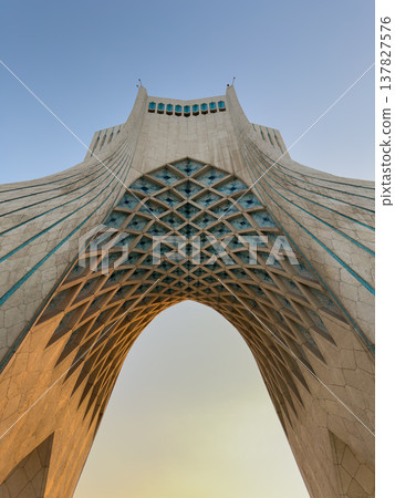 Azadi Tower, Freedom Tower built of Isfahan white marble on the square, Gateway to Tehran, Persian Empire, Architect Hossein Amanat, Shah Memorial Tower Azadi Tower, Freedom Tower built of Isfahan white marble on the square, Gateway to Tehran, Persian Empire, Architect Hossein Amanat, Shah Memorial Tower 137827576
