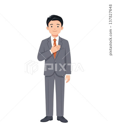 A young businessman smiling while holding his smartphone A young businessman smiling while holding his smartphone 137827648