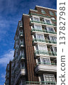 Mid-century London architecture with balconies 137827981