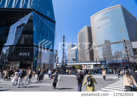 東京“ Sukiyabashi”,城市景觀 東京“ Sukiyabashi”,城市景觀 137828092