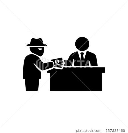 Bribery and Corruption Transaction Icon 137828460