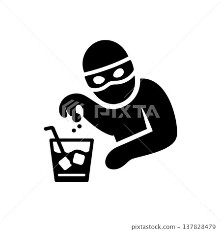 Spiking Drink Poisoning Icon 137828479