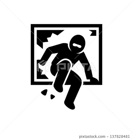 Forced Window Entry Icon Forced Window Entry Icon 137828481