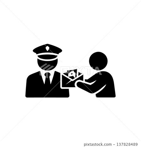Police Officer Bribery Icon Police Officer Bribery Icon 137828489